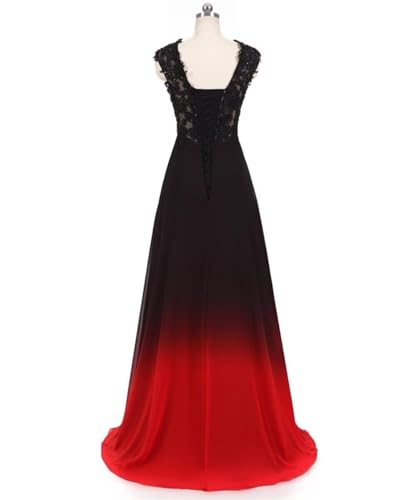 Asulla Womens Ombre Prom Evening Dresses Sequins Chiffon Long Homecoming Dresses for Teens3