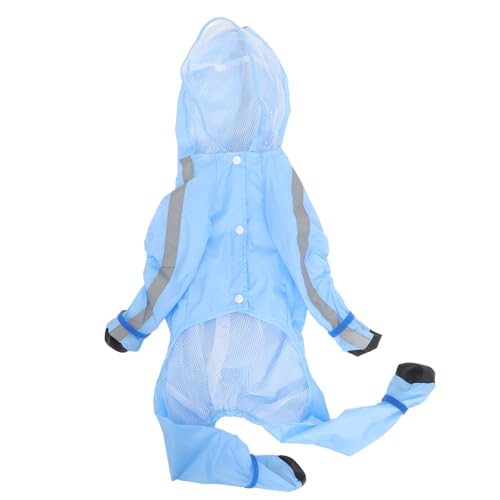 Milisten Hooded Dog Raincoat Waterproof Reflective Small Dog Rain Coat for Puppy Poncho Night Safety Sizes Xs to XXL