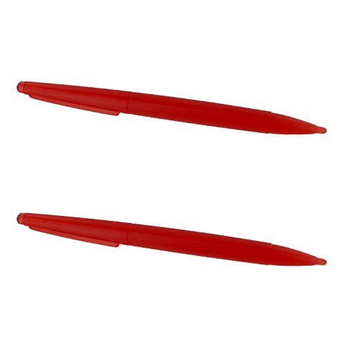 Assecure Large Semi Transparent Stylus Pens For Nintendo Ds Family - 2 Pack Red | Zedlabz #TOP6