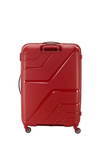 Image of American Tourister Polypropylene 8 Wheels Trolley Bag for Travel | Upland Spinner 79 Cms Hardsided Large Check-in Luggage Bag | Suitcase for Travel | Trolley Bag for Travelling, Formula Red