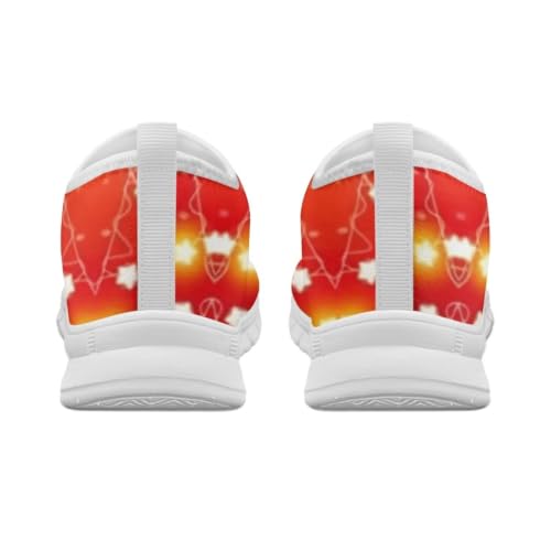 Image of Floral Sneakers for Women Colorful Art Shoes for Women Slip On Casual Work Shoes