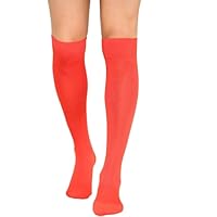 CHAAL ® Football SocksFfor Kids Children Rugby Hockey Sports Knee High Socks Juniors Knee High Soccer Socks Outdoor Socks Boys Rugby Hockey Football Running Socks Size 12-3 Red