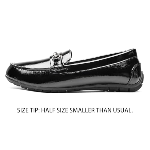 Image of BGSTGUDS Women's Wide Loafers Shoes Cute Dressy Shoes Ladies Comfort Slip Ons Work Shoes