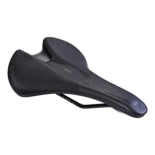 YLG Road Bike Seat with Titanium Rails - Sturdy Construction and Nice Shape Road Bicycle Saddle Cushion for Men Women, 5 Ouns Bike Accessories Give You A Lighter & Longer Riding