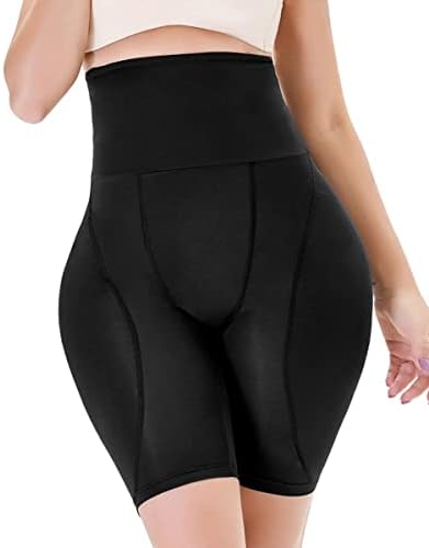 SHINEQIN Hip and Butt Lifting Shorts, Hip Pads for Women Shapewear, Hip Enhancer with Hip Dip Pads, High Waist Tummy Control Shorts with Fake Butt, Tummy Tuck Compression Thigh Slimmer for Women