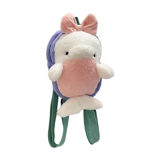 Wzmzjy Mochila de Pelúcia Criativa, Moderna E Fofa, Ideal para Compras E Viagens, Golfinho