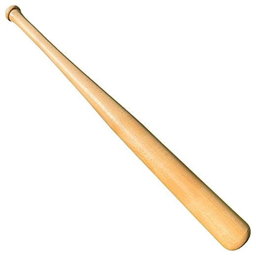 Genuine Solid Beech Wood Baseball Bat - 27 Inch 19 Oz - Youth Baseball Bats, Tball Bat, Self Defense, Weight Training, and Pickup Games - Classic and Timeless Design - KOTIONOK