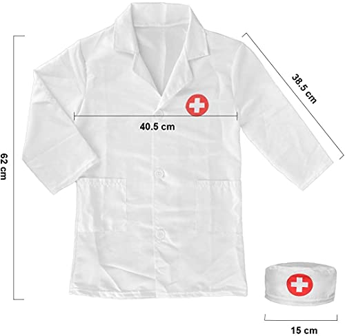 Toworld Kids Doctor Kit Toys- 35pcs Pretend Play Medical Set Dentist Surgeon with Doctor Costume and Caps for Boys Girls(Blue)