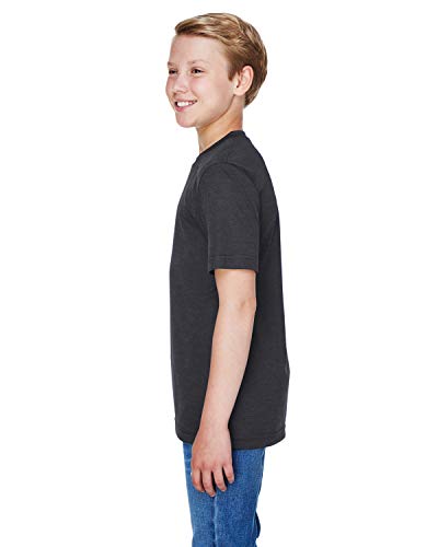 Team 365 Youth Sonic Heather Performance T-Shirt M BLACK HEATHER2