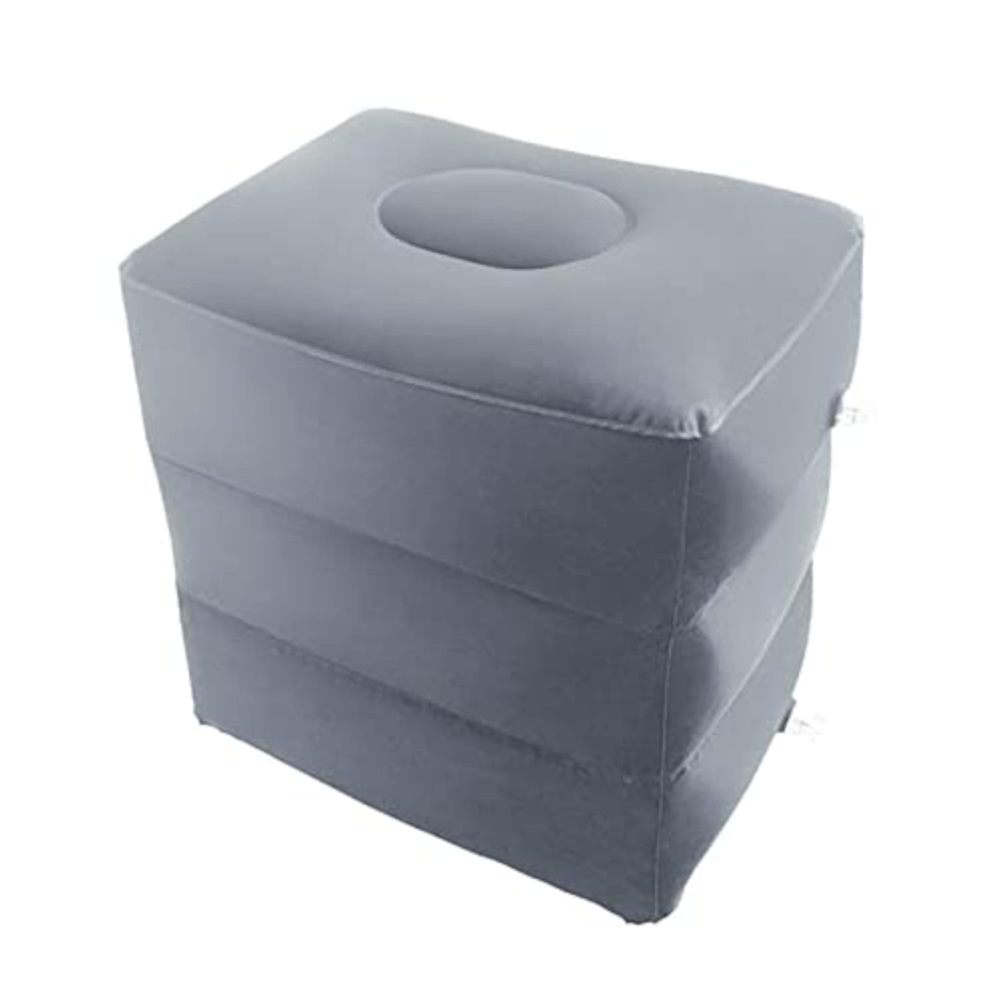 Inflatable Foot Rest Pillow for Travelling, Light Gray