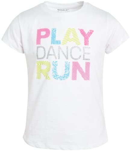 Reebok Girls 3-Piece Active T-Shirt and Shorts Set - Yoga Running Shorts, Tank Top, and T-Shirt Set,