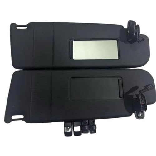 SIMICASE Auto Sonnenschutz Für VW Für Golf 4 Für Jetta Für Bora MK4 Schwarze Auto-Sonnenblende Mit Schwarzer Spiegelabdeckung Autozubehör(2 PCs)