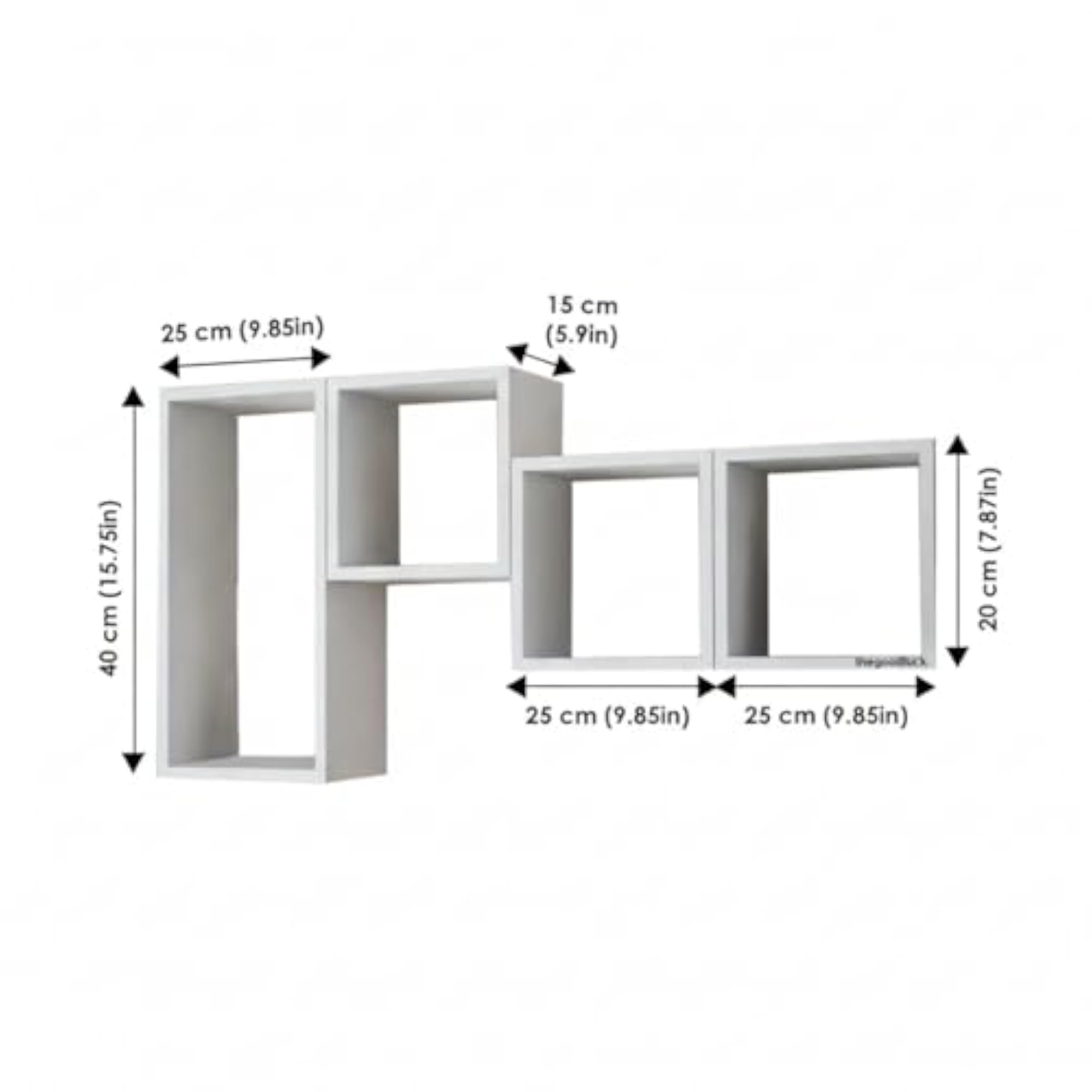 Vanila Tone Stylish Wall Decor Unit for CD/DVD & Books Storage