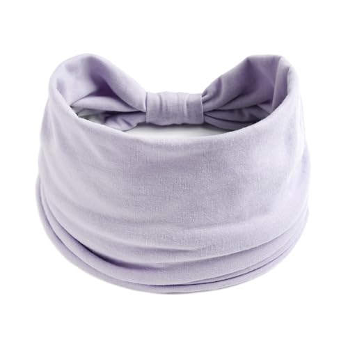 Image of XFYT Wide Sporty Women Hairband| Soft Absorbent Trendy Wide Premium Stretchable Sports Headbands (Moon Lavender)