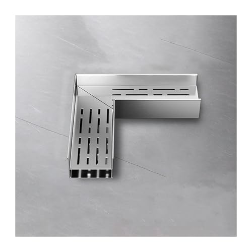 Canale di scarico in acciaio inox, sistema di drenaggio decorativo con copertura perforata per cortile e giardino, facile da montare per patio