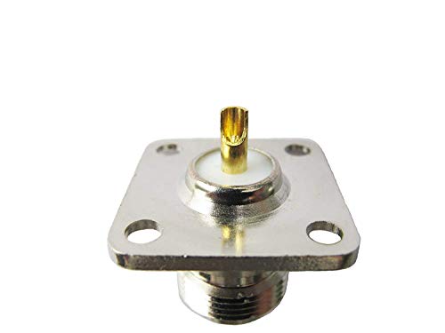 Conector RF N hembra Jack para PCB soldar chasis 4 agujeros montaje panel coaxial 5