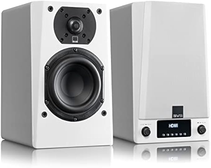 SVS Prime Wireless Pro Powered Speaker System with Chromecast and Airplay 2 - Pair (White Gloss)