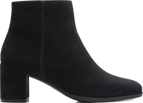 Clarks Freva55   Botas chukka con cremallera para mujer, Black, 41 EU