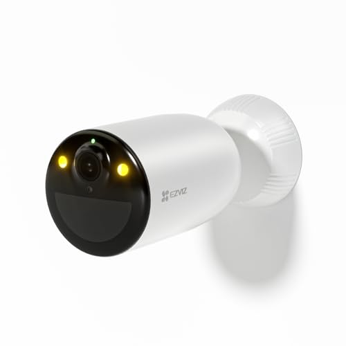 EZVIZ CB3 Telecamera Wi-Fi a batteria da esterno, Visione notturna a colori, 120 Giorni di durata...