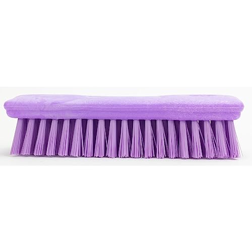 Image of SPARTA 42024EC68 Comfort Grip Plastic Scrub Brush, Hand Brush For Cleaning, 8 Inches, Purple, (Pack of 6)