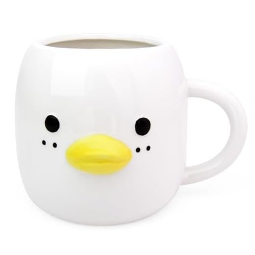 TEZEMEC 16 oz Duck Coffee Mug - Adorable 3D Ceramic Tea Cup for Kids & Adults |Gift for Couples, Friends, and Animal Lovers