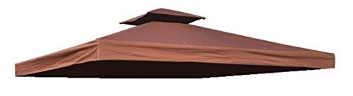 habeig Ersatzdach 310g/m² Wasserdicht, circa 3 x 3 m, Pavillondach Wasserfest, braun, 298 x 298 x 18 cm, 73042