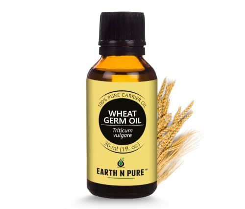 Image of Earth N Pure Wheat Germ Oil | 100% Pure & Natural Carrier Oil | For Skin, Hair & Massage | Nourishing DIY Beauty Oil | 30ml