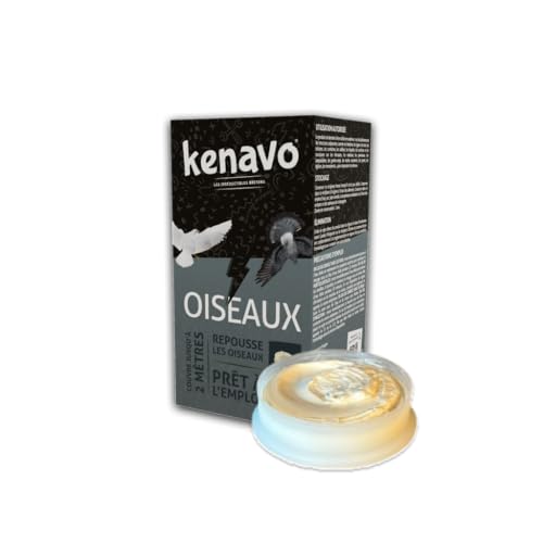 Kenavo Répulsif Oiseaux Gel en coupelles x8 préremplies Système dissuasif prêt à l’Emploi...