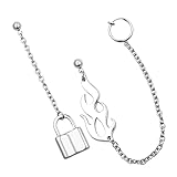 BESPORTBLE Pendientes Asimétricos De Candado Delicados Pendientes Colgantes Cierre Moda Para Mujer De Cadena Para Mujer De Moda Para