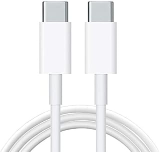 USB C to USB C 3.1 Gen2 Charging Cable 60W Power Delivery PD Charging for iPad Mini 6, iPad Pro 2020, iPad Air 4, Samsung Galaxy S20 Ultra/S10/Note20/S10 Plus/S9/S8 Plus (1M, WHITE)