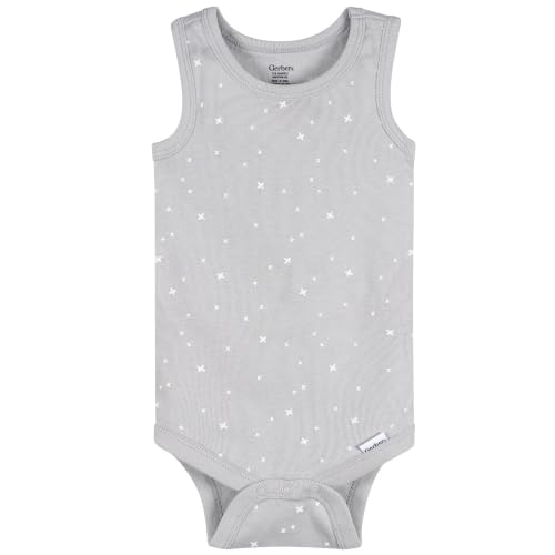 Image of Gerber Baby Girls Multi-Pack Sleeveless Onesies Bodysuit