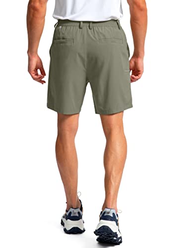 Image of Pinkbomb Men's Golf Shorts with 6 Pockets Stretch Quick Dry Hiking Work Dress Shorts for Men