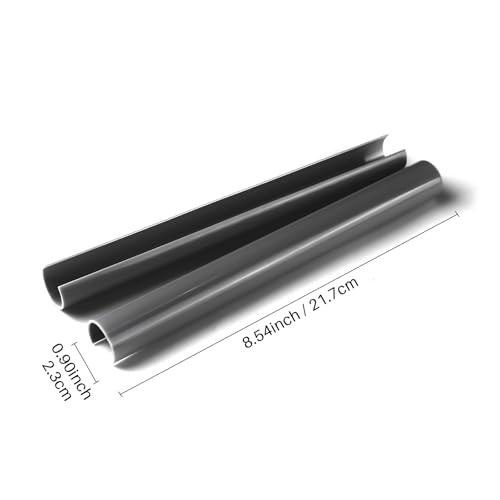 Image of KUNGKIC For 2024 2025 Mustang Grill Inserts Trims ABS V Brace Stripes Wrap Covers Exterior Car Accessories (Gray)