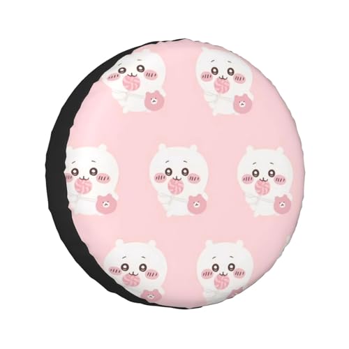 タイヤカバー ちいかわ スペアタイヤカバー おしゃれ タイヤ収納 防塵 防水 防紫外線 日焼け止 汚れ防止 劣化対策 タイヤバッグ 持ち運び便利 取付簡単 カー用品 14〜17インチ 屋外 軽自動車 普通車 汎用 17インチ:直径80-83cm