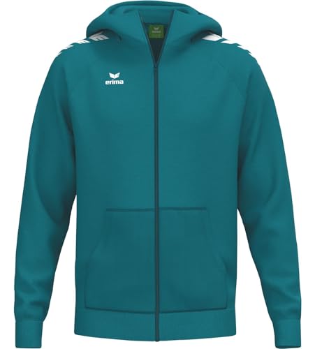 Chaqueta con capucha erima CMPT Wings para niños sudadera deportiva azul tahitian blue 128