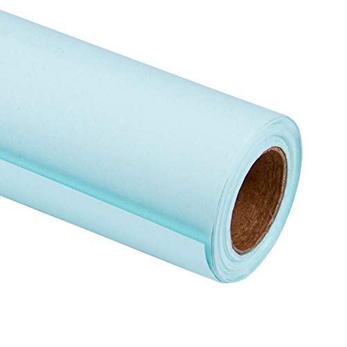 RUSPEPA Blue Kraft Wrapping Paper - Heavyweight Paper for Wedding,Birthday, Shower, Congrats, and Holiday Gifts - 76CM X 10M per Roll