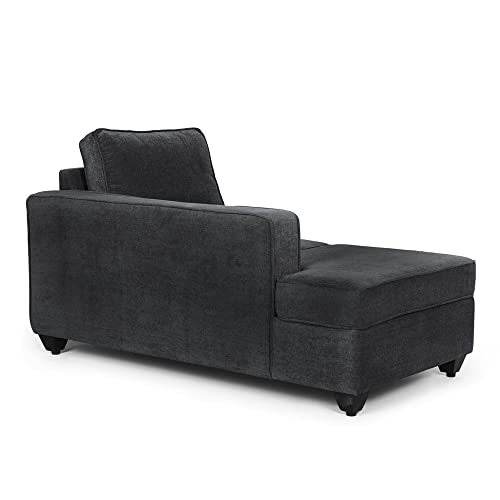 Image of Wakefit Sofa Set | 3 Year Warranty | Sofa 3 Seater, 3 Seater Sofa for Living Room, Wooden Sofa Set, 4 Seater + Left Aligned, Sofa for Living Room - Napper(Malphino : Smoke Grey)