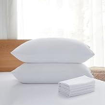 Acanva Cooling Bed Pillows for Sleeping 2 Pack, Premium Microfiber Filling Soft Supportive with Removable Cover Skin-Friendly, Standard Size with CoverPack of 2, White