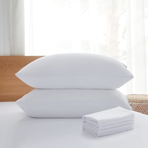 Acanva Cooling Bed Pillows For Sleeping 2 Pack, Premium Microfiber Filling Soft Supportive With Removable Cover Skin-Friendly, Queen (Pack Of 2), White 2 Count #TOP28