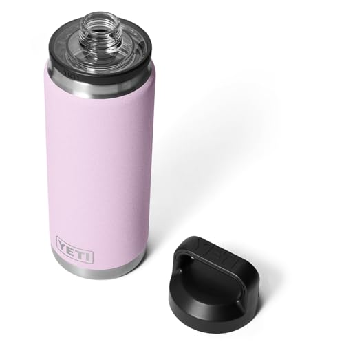YETI Rambler 26 oz Bottle, Vacuum Insulated, Leakproof, Stainless Steel with Chug Cap, Cherry Blossom