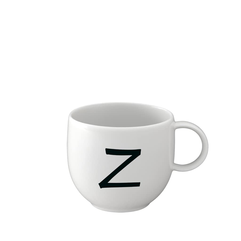 like. by Villeroy & Boch - Letters Mug Z, 380ml, Premium Porcelain, White, Blanc, 13X10X8CM