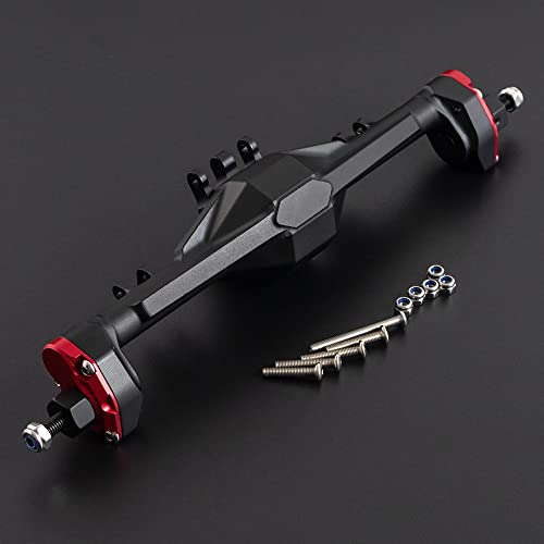 Cnc Machined Aluminum Integrated Front Rear Portal Axle Anodized For 1/10 Rc Crawler Car Axial Scx10 Ii Rgt 86100 Redcat Gen8 (Black) #TOP2