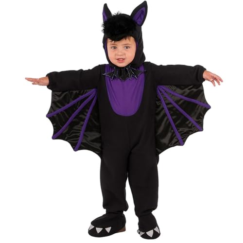 Genérico Disfraz Vampiro Niño Mono De Murciélago Con Capa Para Niños De 3 A 8 Años Disfraz Vampiro Morado Para Fiestas Halloween Muy Original Y Terrorífico