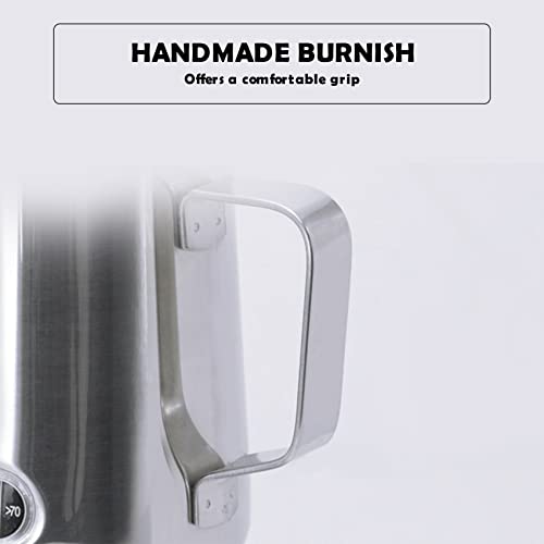 Mingzhe Jarro para espuma de leite 12/20 oz com visor de temperatura em aço inoxidável para espuma d