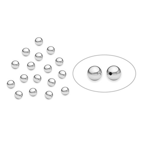 100 cuentas redondas de plata de ley 925 para bisutería, 3 mm