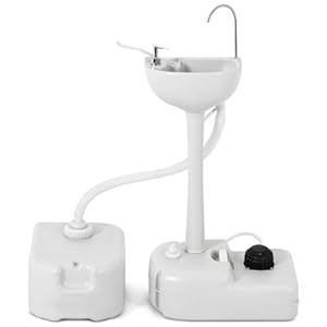 YITAMOTOR Portable Sink, 17L Camping Hand Washing Station with 24L Sewage Tank, Wheels, Soap Dispenser, Towel Holder, for Garden, Gather, Worksite, Outdoor, Travel, Boat