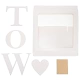 BESPORTBLE Ballonbox Satz Geburtstag Party Dekoration Transparente Ballon Displaybox mit Weißem Herz Buchstaben Multifunktionale Babyparty Deko