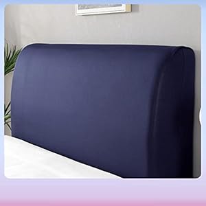Stretch Bed Head Cover Stofdicht Hoofdeinde Cover Elastische Bed Hoofdeinde Hoes Protector voor Eenpersoonsbed Hoofdbord, Bed Head Back Decoration Cover AA (100-120CM) Navy