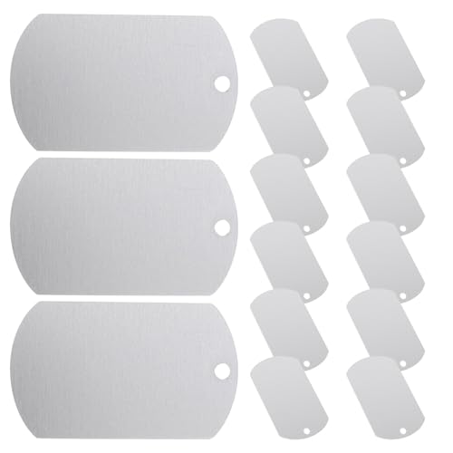 Médailles d'identification rectangulaires vierges en aluminium