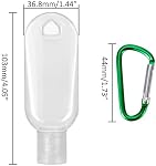 50 Pack Travel Bottles with Keychain Hand Sanitizer 30ml Refillable Bottles for Backpack Small Empty Leakproof Plastic Bottles Portable